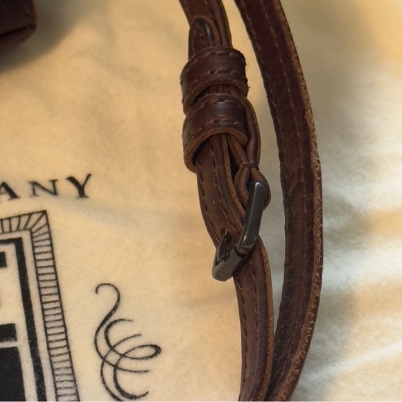 Frye Brown Leather Cross Body or Clutch Bag with Dust Bag - Picture 4 of 8